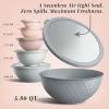 COOK WITH COLOR Mixing Bowls with TPR Lids – 12 Piece Plastic Nesting Set includes 6 Prep and Lids, Microwave Safe Bowl (Black Ombre)(Pink Embossed)