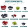 COOK WITH COLOR Premium 32-Pc. Borosilicate Glass Food Container Set with Dividers – 4 Rectangles, 8 Rounds, 4 Squares – Leakproof Lids – Meal Prep, Storage, Grey(Ombre Blue)