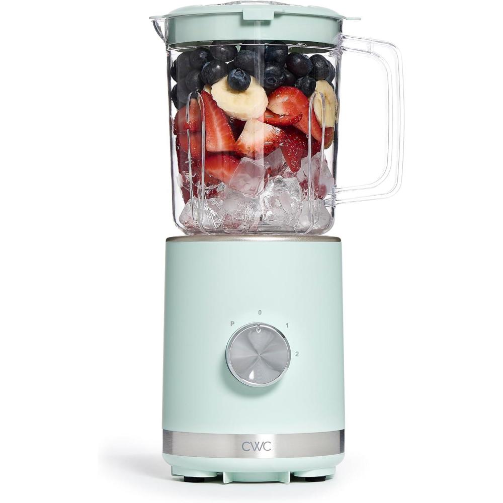 image:imageCOOK WITH COLOR 300 Watt Blender Powerful 2Speed Control with Pulse 4Tip Stainless Steel Blades 25oz 750ml Jar and SkidResistant Feet SageSage