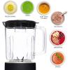 COOK WITH COLOR 300 Watt Blender: Powerful 2-Speed Control with Pulse, 4-Tip Stainless Steel Blades, 25oz (750ml) Jar, and Skid-Resistant Feet, Sage(Black)