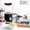 COOK WITH COLOR 300 Watt Blender: Powerful 2-Speed Control with Pulse, 4-Tip Stainless Steel Blades, 25oz (750ml) Jar, and Skid-Resistant Feet, Sage(Black)