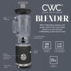 COOK WITH COLOR 300 Watt Blender: Powerful 2-Speed Control with Pulse, 4-Tip Stainless Steel Blades, 25oz (750ml) Jar, and Skid-Resistant Feet, Sage(Black)