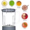 COOK WITH COLOR 300 Watt Blender: Powerful 2-Speed Control with Pulse, 4-Tip Stainless Steel Blades, 25oz (750ml) Jar, and Skid-Resistant Feet, Sage(Grey)