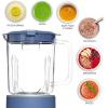 COOK WITH COLOR 300 Watt Blender: Powerful 2-Speed Control with Pulse, 4-Tip Stainless Steel Blades, 25oz (750ml) Jar, and Skid-Resistant Feet, Sage(Navy)