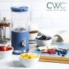 COOK WITH COLOR 300 Watt Blender: Powerful 2-Speed Control with Pulse, 4-Tip Stainless Steel Blades, 25oz (750ml) Jar, and Skid-Resistant Feet, Sage(Navy)