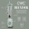 COOK WITH COLOR 300 Watt Blender: Powerful 2-Speed Control with Pulse, 4-Tip Stainless Steel Blades, 25oz (750ml) Jar, and Skid-Resistant Feet, Sage(Sage)