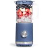 COOK WITH COLOR 300 Watt Blender: Powerful 2-Speed Control with Pulse, 4-Tip Stainless Steel Blades, 25oz (750ml) Jar, and Skid-Resistant Feet, Sage(Navy)