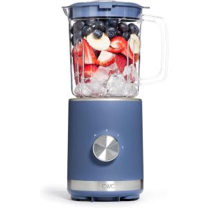 COOK WITH COLOR 300 Watt Blender: Powerful 2-Speed Control with Pulse, 4-Tip Stainless Steel Blades, 25oz (750ml) Jar, and Skid-Resistant Feet, Sage(Navy)