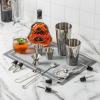 COOK WITH COLOR 14 PC Bartender Kit – Stainless Steel Barware Set, Ideal for Home or Party – Includes Shaker, Jigger, Spoon, Muddler, Pourers, Shot Glasses, Strainer and Bottle Opener